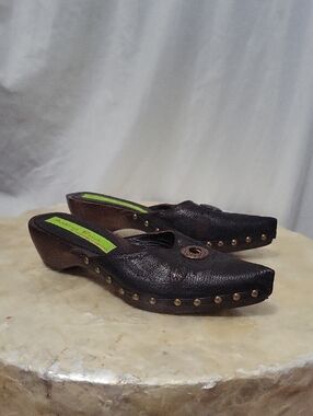  Vintage-style leather clog Materia Prima size 5.5